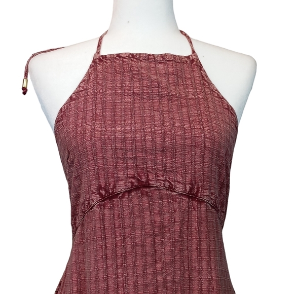 Free People Boho Mind Over Matter Midi Dress in Burnt Sienna Size Medium - Picture 7 of 16